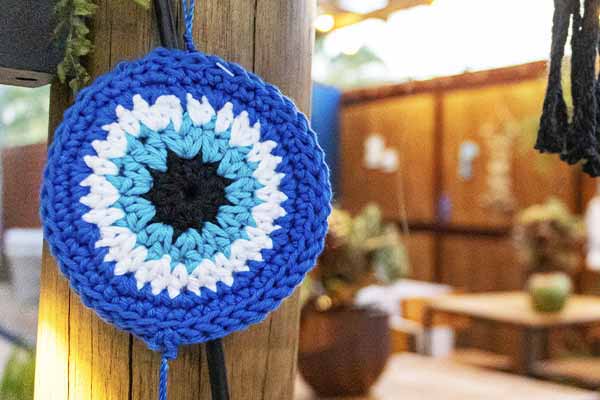 Olho grego de crochet